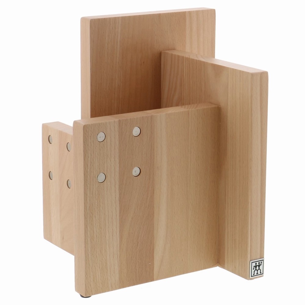 ZWILLING Italian Square Beechwood Magnetic Knife Block Holder Contemporary 35103